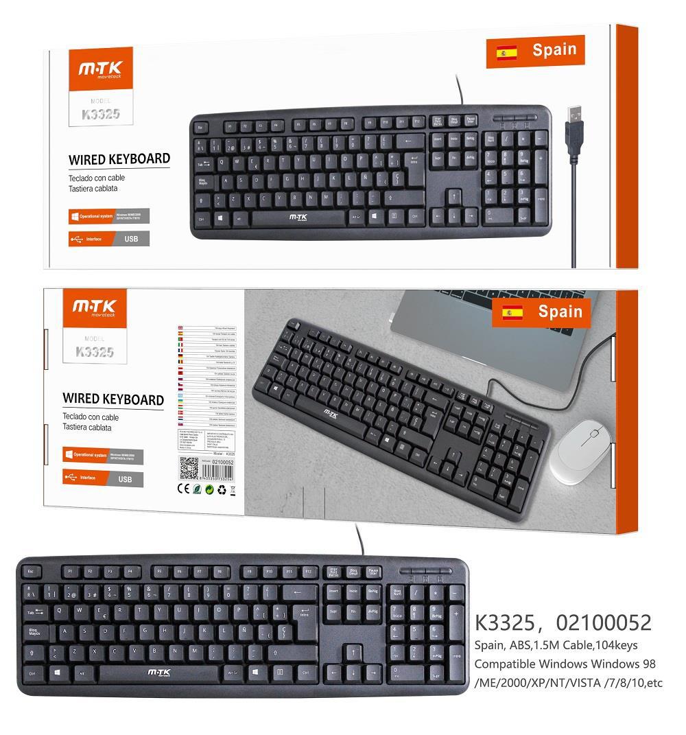 K3325 Teclado NB Negro Cód.: 02100052