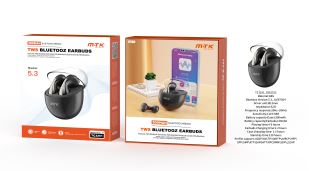 TC3251 NE Auriculares TWS Bluetooth 5.3, Bateria (25mAh*2)Con Estuche Recargable 300mAh, Negro Cód.: 0352512