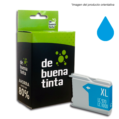 Cartucho Alternativo Brother LC970 Brother LC1000 Cyan Cód.: IFB970C