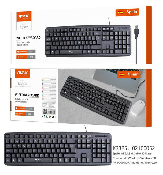 K3325 Teclado NB Negro Cód.: 02100052
