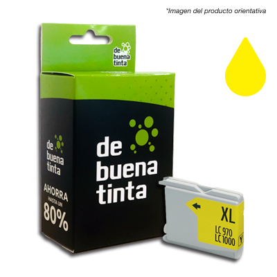 Cartucho Alternativo Brother LC970 Brother LC1000 Amarillo Cód.: IFB970A